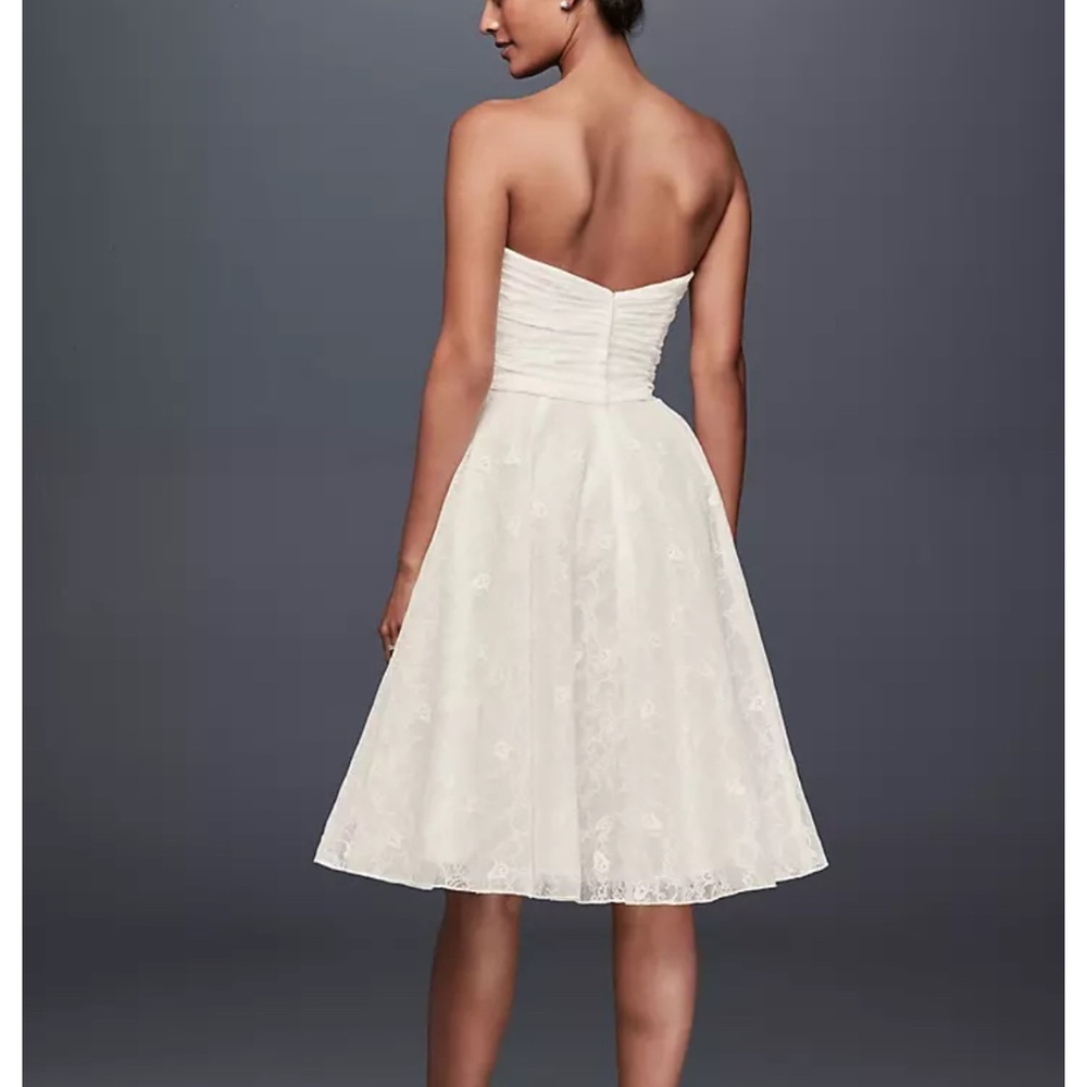 Davids Bridal Galina Wedding Dress - knee length. - Picture 4 of 10